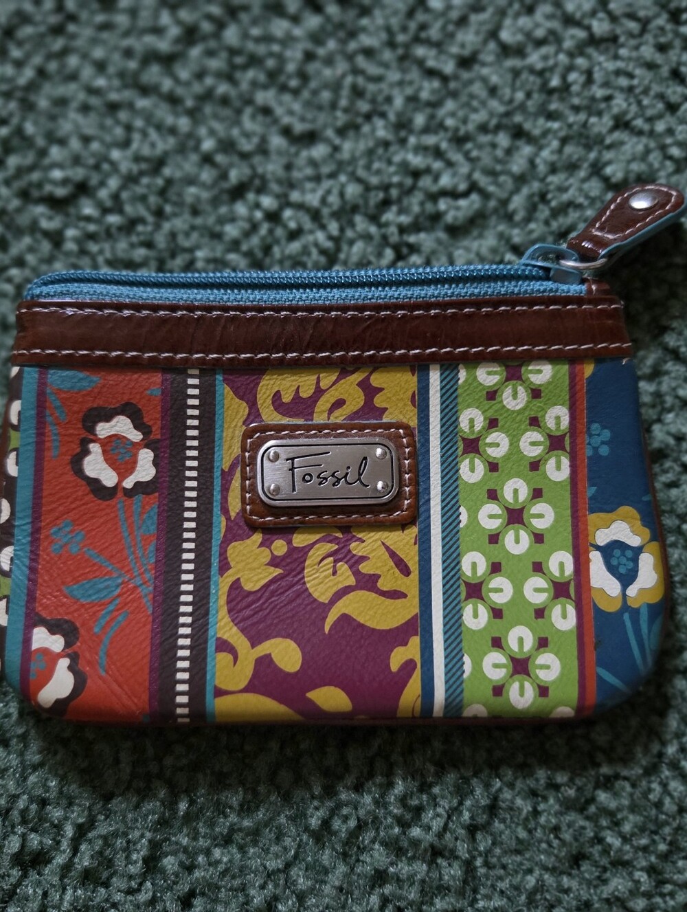 Fossil Multicolor Zip Wallet, Coin Purse